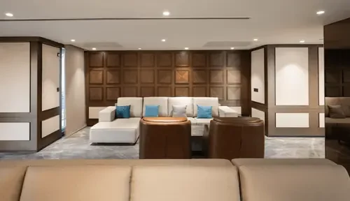 Furnished living room with sofa
